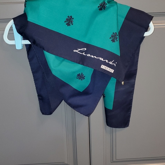 Leonardi FIRENZE Scarf ⚜️💙💚⚜️Italy Made - Picture 1 of 8